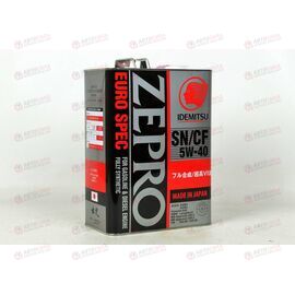Масло ДВС IDEMITSU 5W40 SN/CF Zepro Euro Spec 4 л, Емкость: 4 л